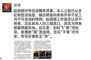 卓伟最新爆料怀孕女星